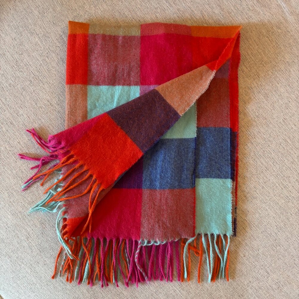 Oliver Bonas check blanket scarf